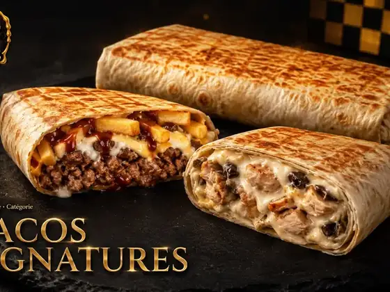 Tacos signatures Instafood pressés et coupés